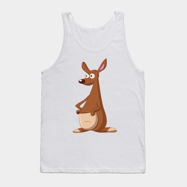 Cartoon Kangaroo Tank Top by nickemporium1